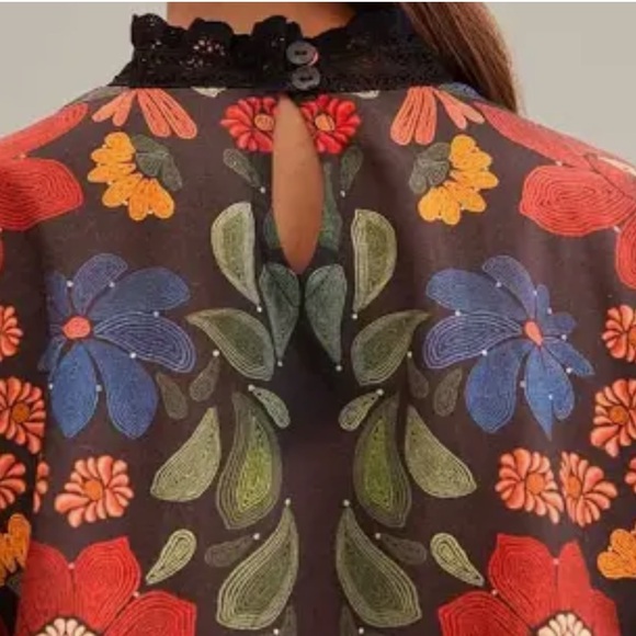 Farm Rio puff sleeve blouse - Picture 5 of 7